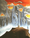 Eugen J. Winkler, autodidaktischer Maler, Wolkenwasserfall