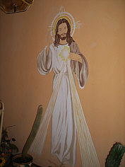 Maler Eugen J. Winkler, Jesus als Wandbild in Lebensgröße
