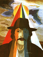Maler Eugen J. Winkler, Selbstportrait mit Hut