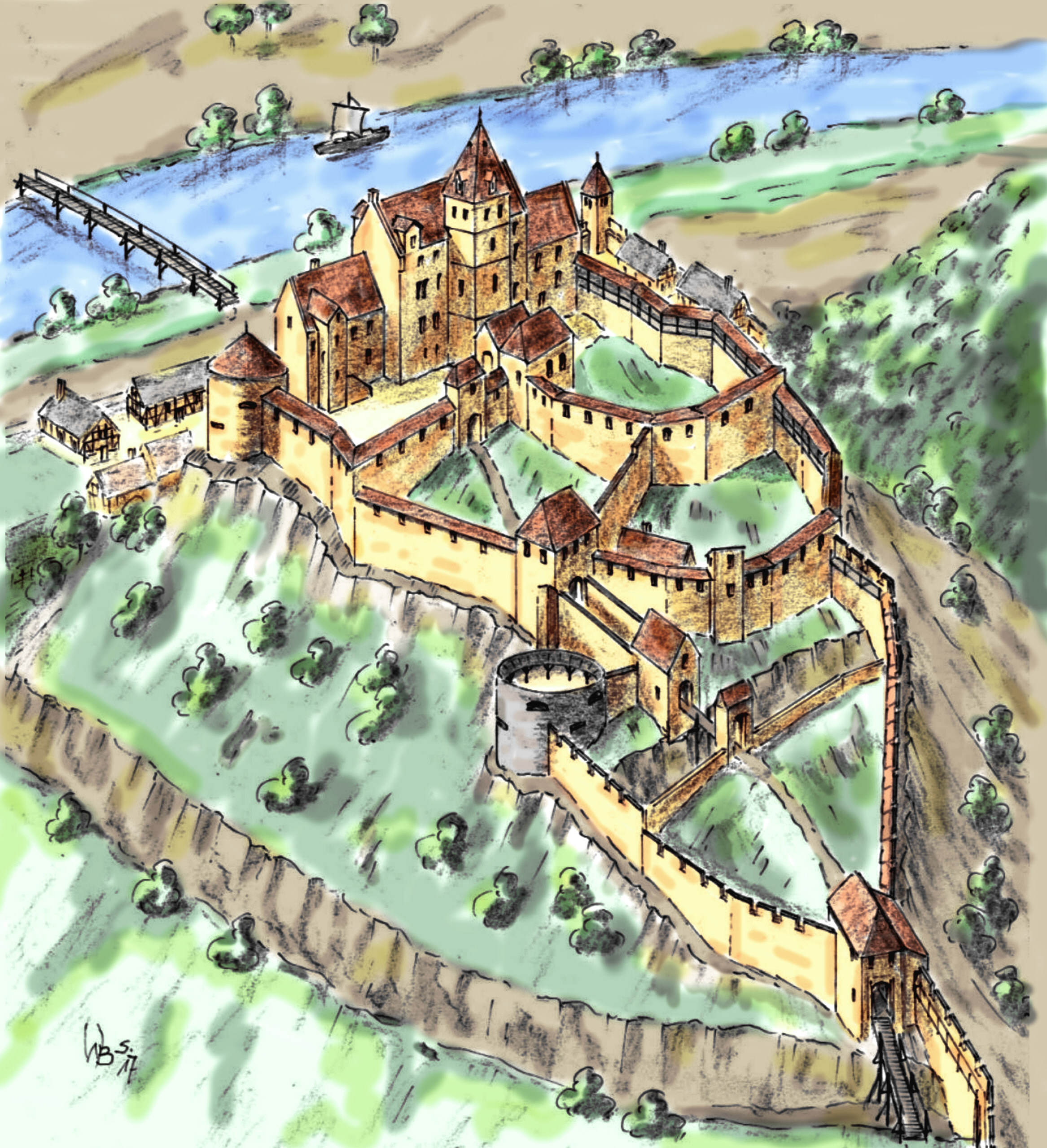 Burg Donaustauf - Rekonstruktion Weigl
