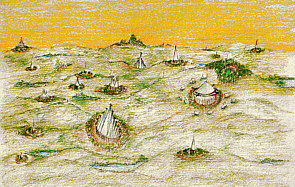 Ansicht einer Landschaft 1 - Vergrößerung